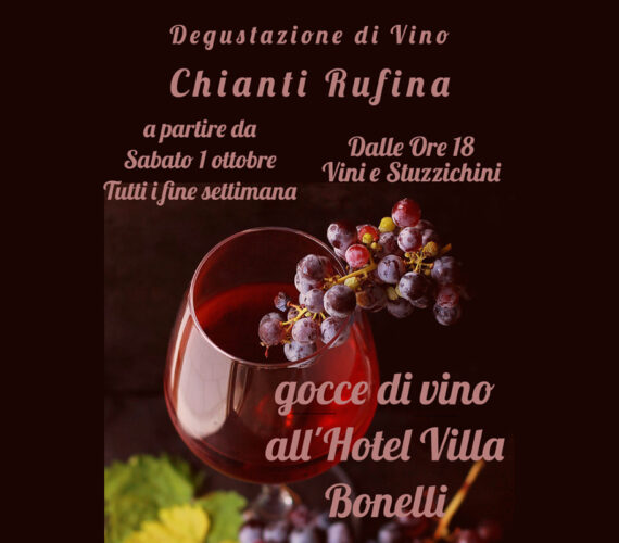Gocce di vino all’Hotel Villa Bonelli